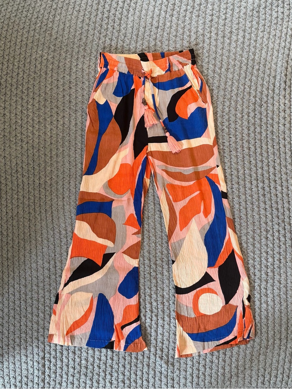 Abstract Beach Pants in Multicolor